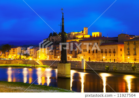 evening view of  Tortosa, Spain 11927504