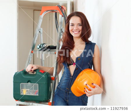 Sexy beauty woman with hardhat Sexy beauty woman with hardhat 11927936
