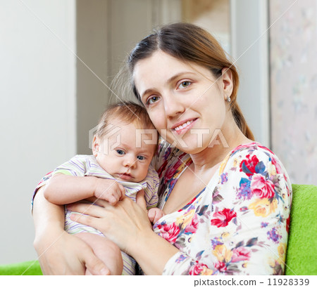 Happy mother holds baby Happy mother holds baby 11928339