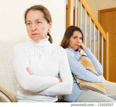 Mother and daughter after quarrel 11928587