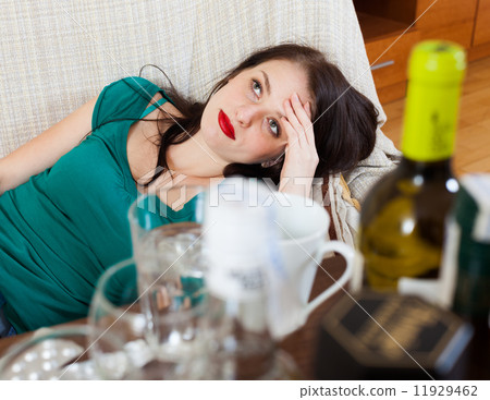 Woman having hangover Woman having hangover 11929462