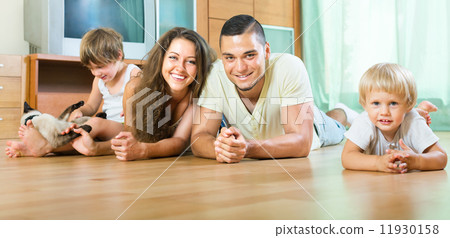 Young parents with little kids 11930158