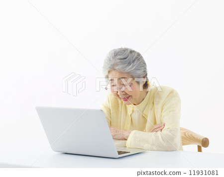 Laptop · Thinking old lady 11931081