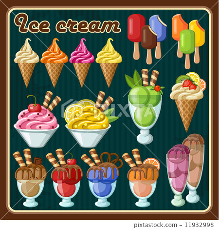 Set of ice cream. vector illustration Set of ice cream. vector illustration 11932998