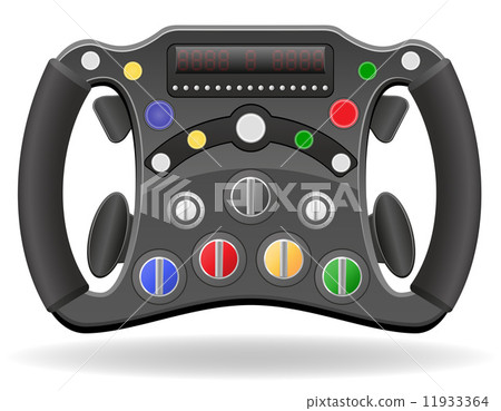 steering wheel of racing car vector illustration EPS 10 11933364