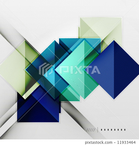 Geometric squares and rhombus futuristic template 11933464