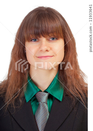 Portrait of young woman in black suit Portrait of young woman in black suit 11933641