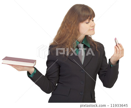 Young student interested in cosmetics more than study Young student interested in cosmetics more than study 11933645