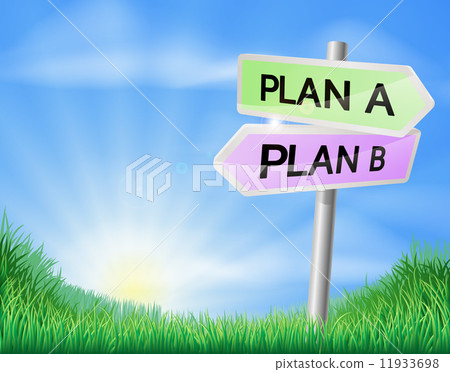 Plan A or Plan B decision sign Plan A or Plan B decision sign 11933698