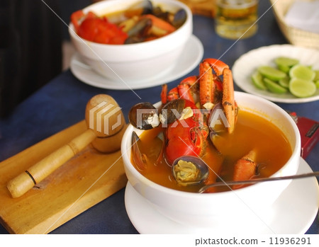 Crab soup as it is served in Ecuador 11936291