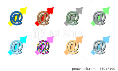 At sign and arrow - Stock Illustration [11937390] - PIXTA