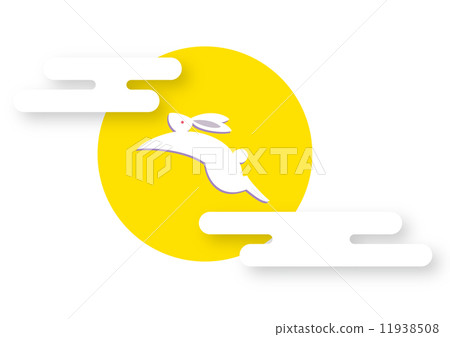 Full moon and rabbit at the night of the night 11938508