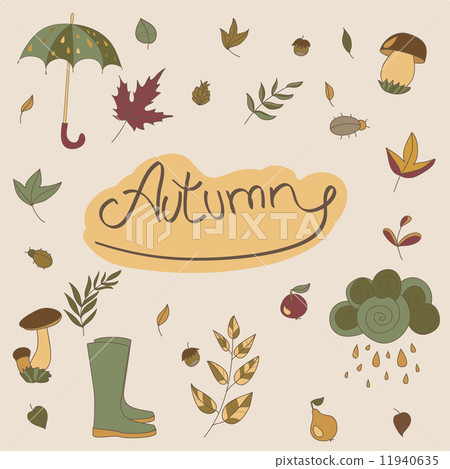 Autumn objects. Seasonal objects Autumn objects. Seasonal objects 11940635