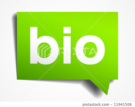 bio green 3d realistic paper speech bubble isolated on white bio green 3d realistic paper speech bubble isolated on white 11941506