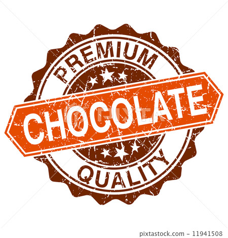 Chocolate grungy stamp isolated on white background Chocolate grungy stamp isolated on white background 11941508