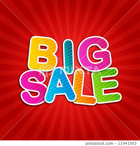 big sale red poster 11941563