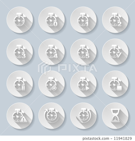 Time intervals - set of flat icons - Stock Illustration [11941829] - PIXTA