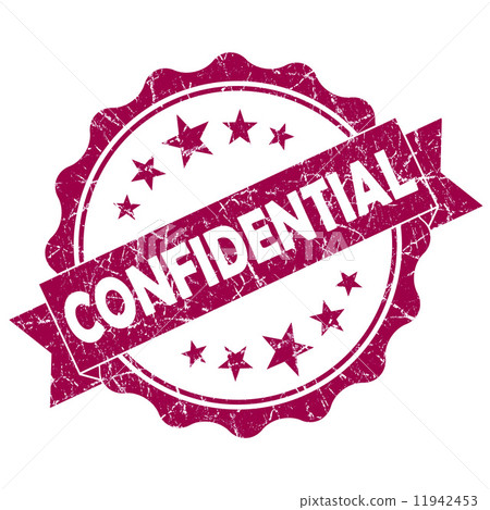 CONFIDENTIAL pink vintage round grunge seal isolated on white background 11942453