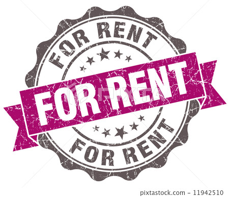For rent violet grunge retro vintage isolated seal 11942510