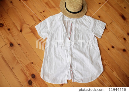 短袖白襯衫+平頂帽夏裝 11944556