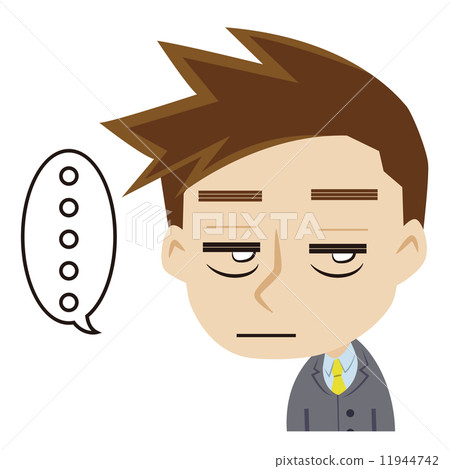 Two-headed businessman looking with white eyes 11944742