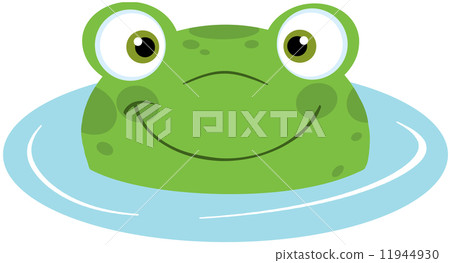 Cute Frog Smiling In Water 11944930
