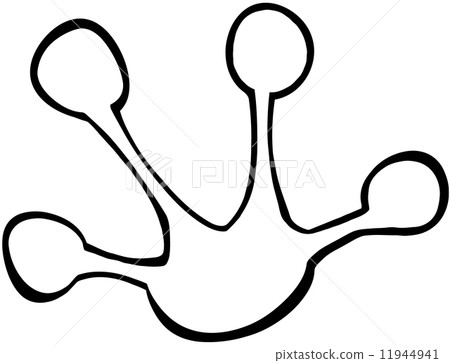Outlined Frog Print Outlined Frog Print 11944941