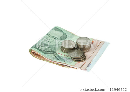Thaibaht banknotes and coins  money 11946522