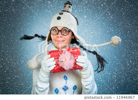 Funny christmas girl 11946967