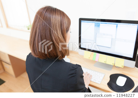 Personal computer and female 11948227