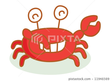 cute crab cartoon smiling 11948389