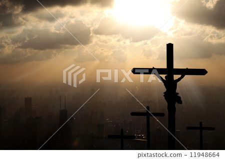 日出 耶穌 從高高的山頂上看日出 11948664