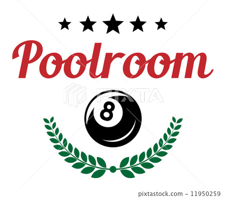 Poolroom and billiards emblem 11950259