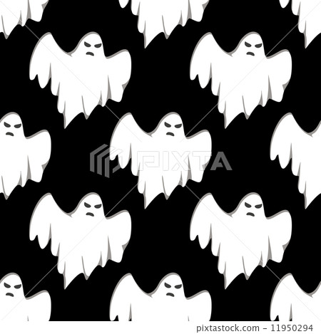 Ghost Halloween seamless pattern 11950294