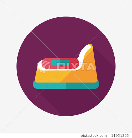 baby potty flat icon with long shadow,eps10 11951265