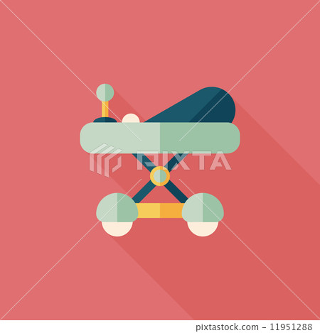 Baby walker flat icon with long shadow,eps10 11951288