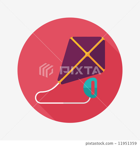 kite flat icon with long shadow,eps10 kite flat icon with long shadow,eps10 11951359