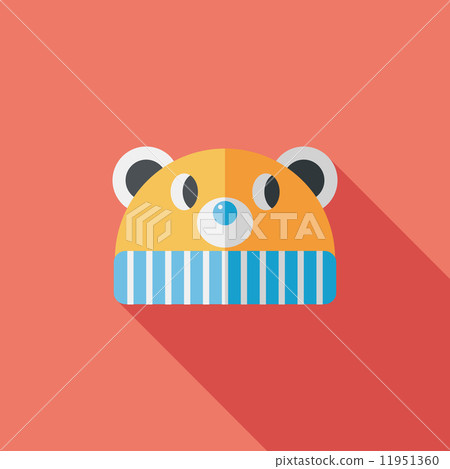 baby hat flat icon with long shadow,eps10 baby hat flat icon with long shadow,eps10 11951360