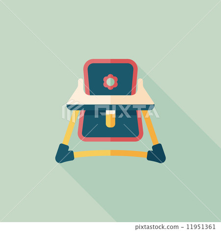 baby high chair flat icon with long shadow,eps10 baby high chair flat icon with long shadow,eps10 11951361