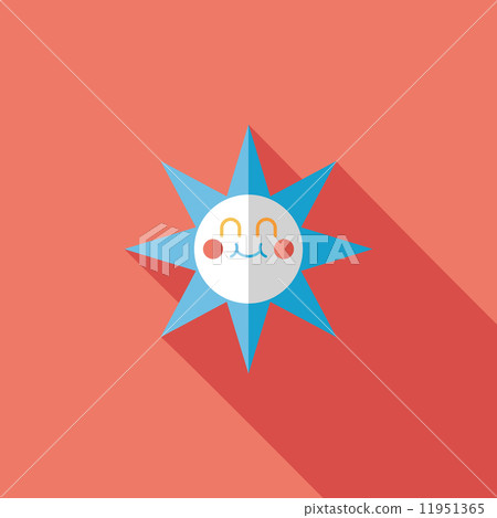 sun flat icon with long shadow sun flat icon with long shadow 11951365