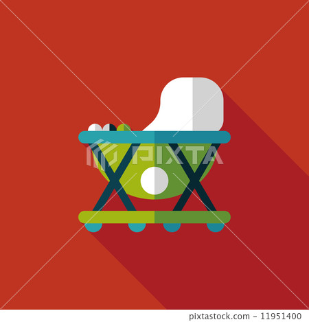 Baby walker flat icon with long shadow,eps10 11951400