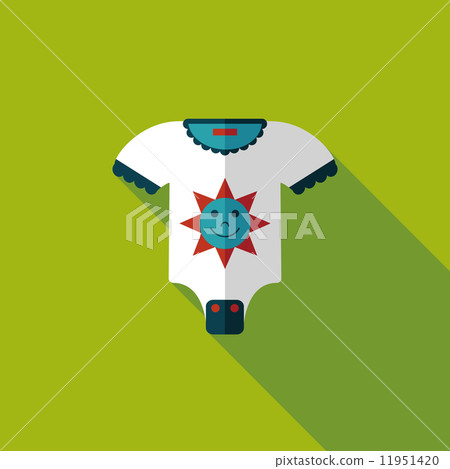 baby onesie flat icon with long shadow,EPS 10 baby onesie flat icon with long shadow,EPS 10 11951420