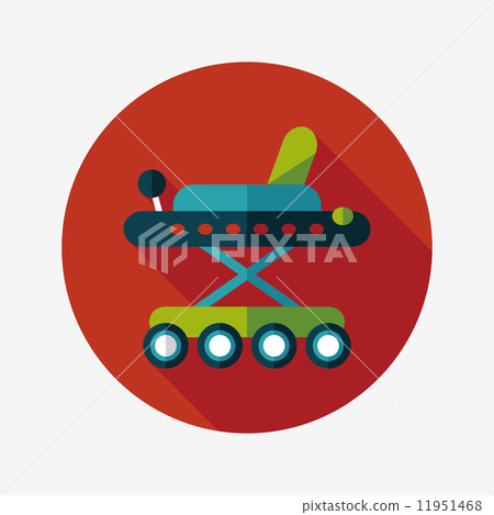 Baby walker flat icon with long shadow,eps10 11951468
