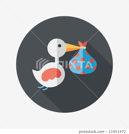 bird and baby flat icon with long shadow,eps10 bird and baby flat icon with long shadow,eps10 11951472