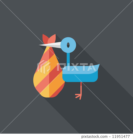 bird and baby flat icon with long shadow,eps10 bird and baby flat icon with long shadow,eps10 11951477