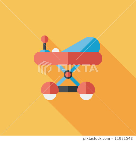 Baby walker flat icon with long shadow,eps10 11951548