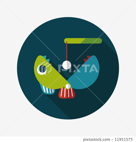Fishing toy flat icon with long shadow,eps10 Fishing toy flat icon with long shadow,eps10 11951575