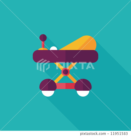 Baby walker flat icon with long shadow,eps10 11951583