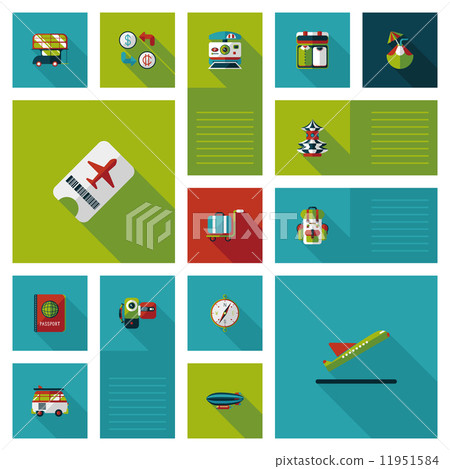 traveling flat ui background,eps10 11951584