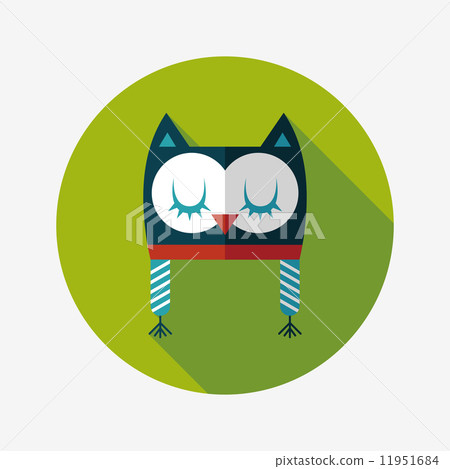 baby hat flat icon with long shadow,eps10 11951684